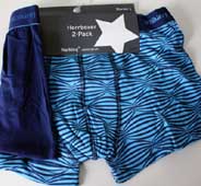 2-pack herrboxer bl�marinm�nstrad och marin (l)
