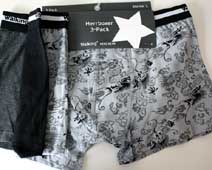 3-pack herrboxer svart-gr�-m�nstrad (l)